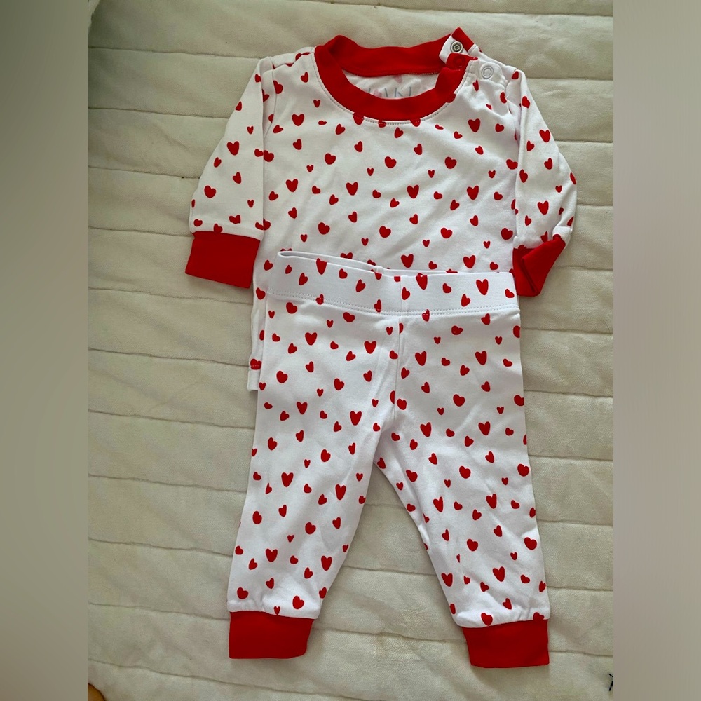 Baby Long-Long Set in Red Heart sz 3-6 months
